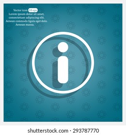 Information sign icon, vector illustration. Flat design style