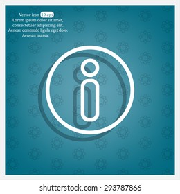 Information sign icon, vector illustration. Flat design style