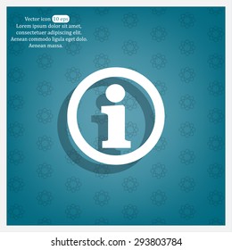 Information sign icon, vector illustration. Flat design style