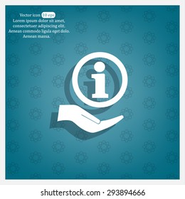 Information sign icon, vector illustration. Flat design style
