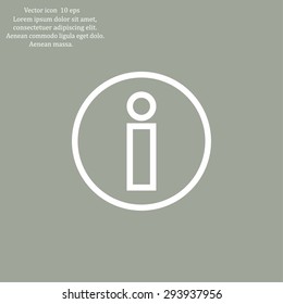 Information sign icon, vector illustration. Flat design style