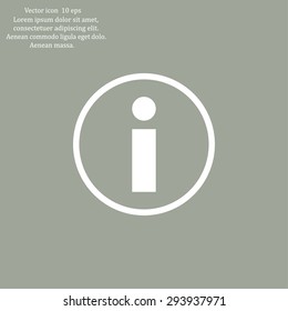 Information sign icon, vector illustration. Flat design style