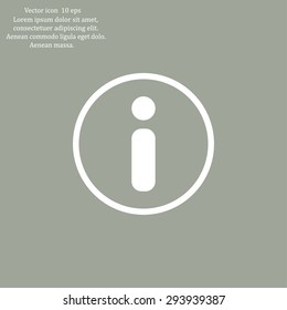 Information sign icon, vector illustration. Flat design style