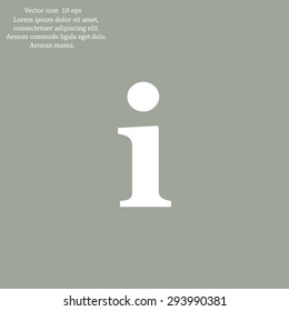 Information sign icon, vector illustration. Flat design style