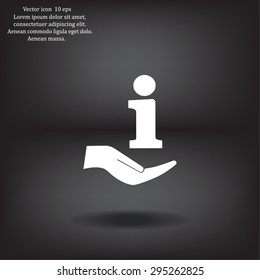 Information sign icon, vector illustration. Flat design style