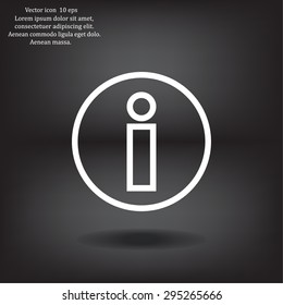 Information sign icon, vector illustration. Flat design style