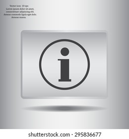 Information sign icon, vector illustration. Flat design style