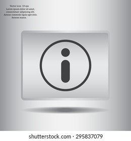 Information sign icon, vector illustration. Flat design style