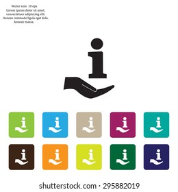 Information sign icon, vector illustration. Flat design style