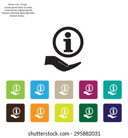 Information sign icon, vector illustration. Flat design style