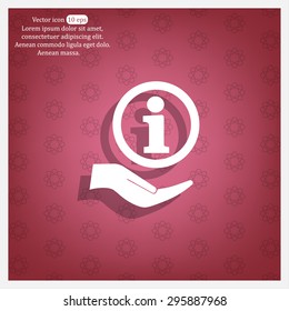 Information sign icon, vector illustration. Flat design style