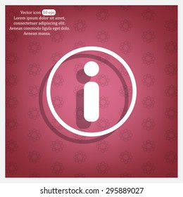 Information sign icon, vector illustration. Flat design style