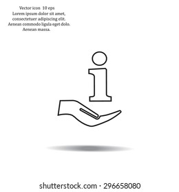 Information sign icon, vector illustration. Flat design style