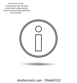 Information sign icon, vector illustration. Flat design style