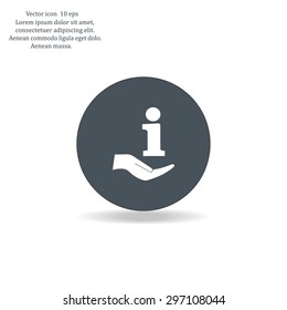 Information sign icon, vector illustration. Flat design style