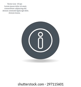 Information sign icon, vector illustration. Flat design style