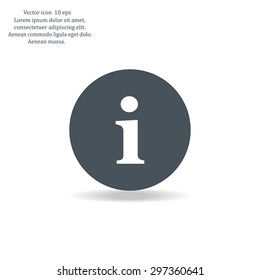 Information sign icon, vector illustration. Flat design style