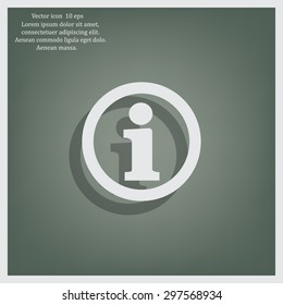 Information sign icon, vector illustration. Flat design style