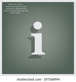 Information sign icon, vector illustration. Flat design style