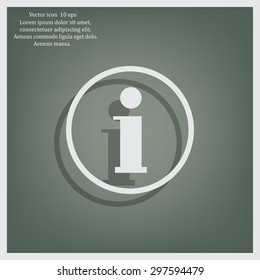 Information sign icon, vector illustration. Flat design style