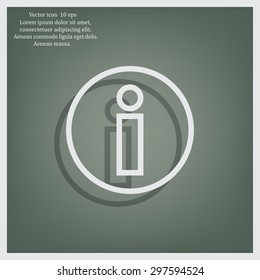 Information sign icon, vector illustration. Flat design style