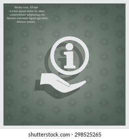 Information sign icon, vector illustration. Flat design style