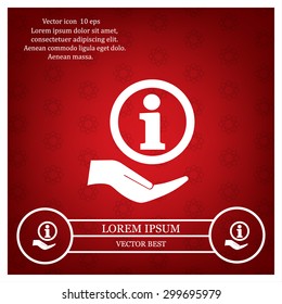 Information sign icon, vector illustration. Flat design style