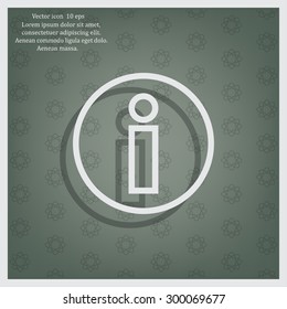 Information sign icon, vector illustration. Flat design style