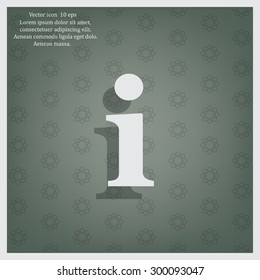 Information sign icon, vector illustration. Flat design style