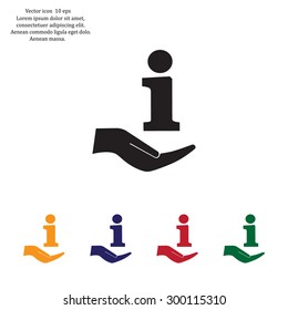 Information sign icon, vector illustration. Flat design style