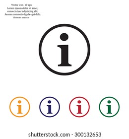 Information sign icon, vector illustration. Flat design style