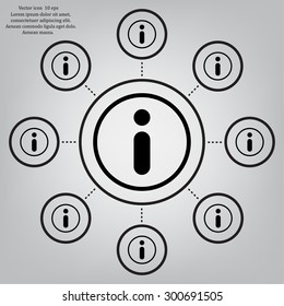 Information sign icon, vector illustration. Flat design style