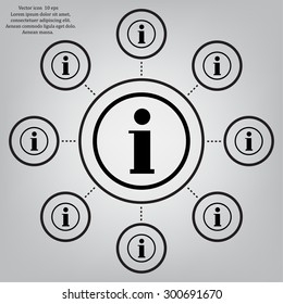 Information sign icon, vector illustration. Flat design style