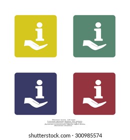 Information sign icon, vector illustration. Flat design style