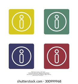 Information sign icon, vector illustration. Flat design style