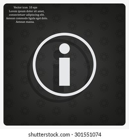 Information sign icon, vector illustration. Flat design style