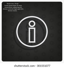 Information sign icon, vector illustration. Flat design style