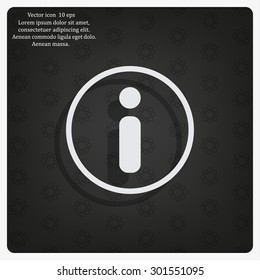 Information sign icon, vector illustration. Flat design style
