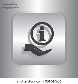 Information sign icon, vector illustration. Flat design style