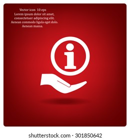 Information sign icon, vector illustration. Flat design style