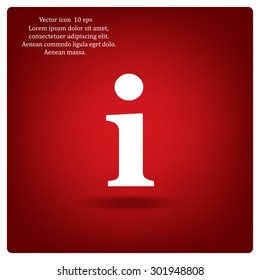 Information sign icon, vector illustration. Flat design style