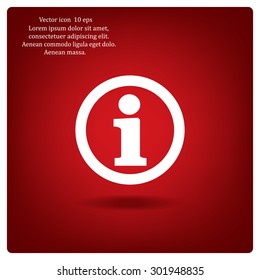 Information sign icon, vector illustration. Flat design style