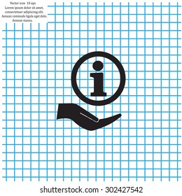 Information sign icon, vector illustration. Flat design style