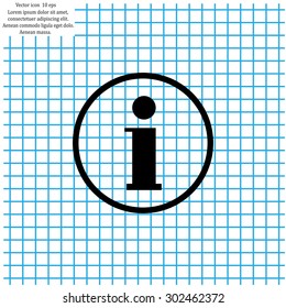 Information sign icon, vector illustration. Flat design style