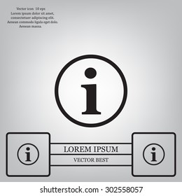 Information sign icon, vector illustration. Flat design style