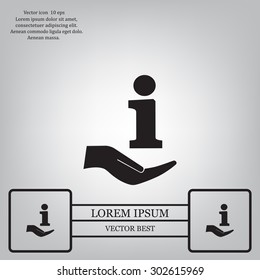 Information sign icon, vector illustration. Flat design style