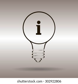 Information sign icon, vector illustration. Flat design style
