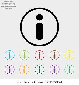 Information sign icon, vector illustration. Flat design style