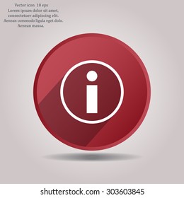 Information sign icon, vector illustration. Flat design style