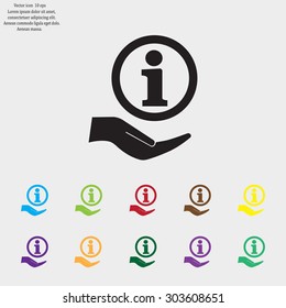 Information sign icon, vector illustration. Flat design style
